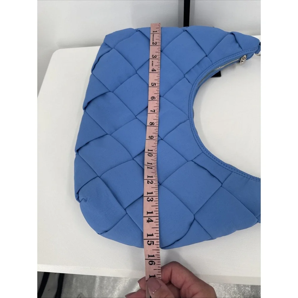 Jason Wu Women Nylon Woven Hobo Shoulder Bag Vista‎ Blue Summer Half Moon